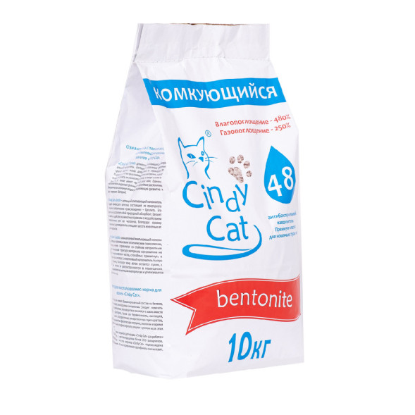 Cindy Cat Bentonite комкующийся бентонитовый наполнитель - 10 кг (48 л)