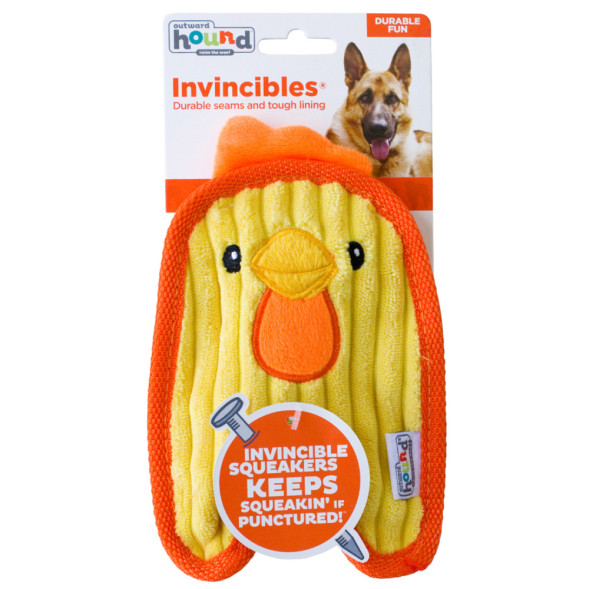 OutwardHound Invinc Mini игрушка для собак Цыпленок, 17 см, без наполнителя