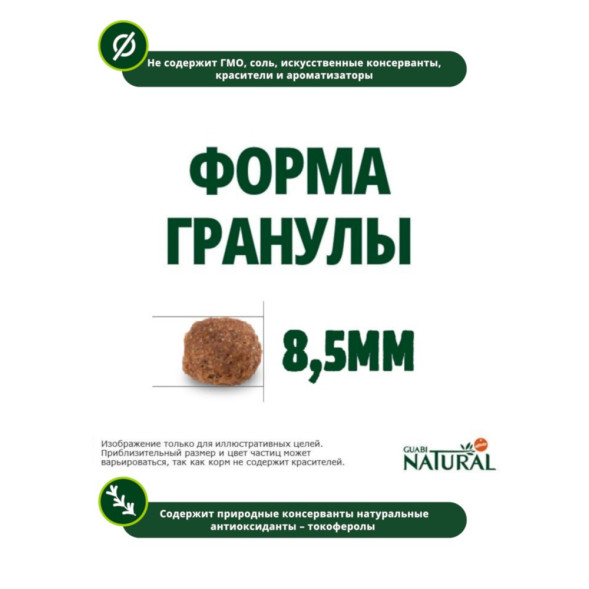 Guabi Natural Dog Adult cухой корм для взрослых собак мелких пород, с цыпленком и коричневым рисом - 2,5 кг