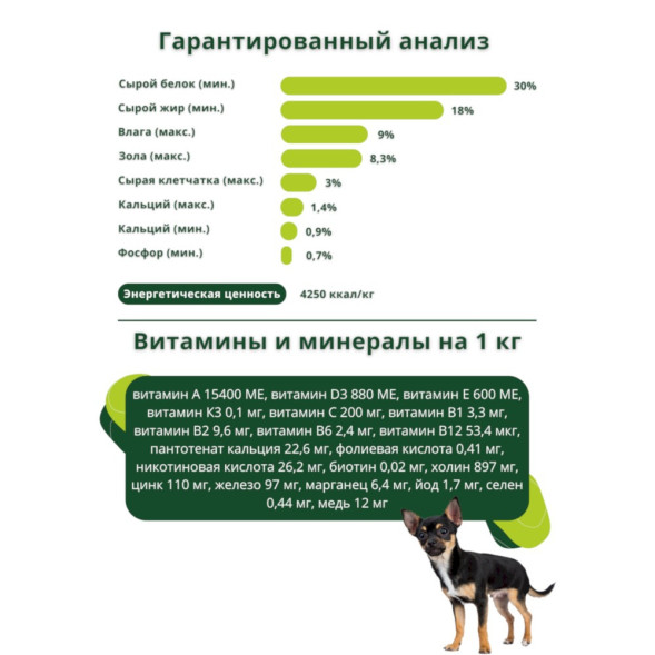 Guabi Natural Dog Adult cухой корм для взрослых собак мелких пород, с цыпленком и коричневым рисом - 2,5 кг