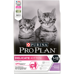 Сухой корм для котят Pro Plan Delicate при чувствительном пищеварении с индейкой 3 кг