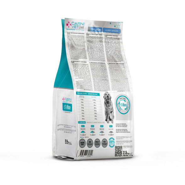 CARNI Vet Diet Dog Allergy Defense диетический сухой корм для собак при аллергии, здоровая кожа и шерсть, с лососем - 2,5 кг