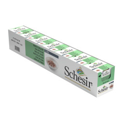 Schesir Cat Adult влажный корм для взрослых кошек с тунцом и морскими водорослями в консервах - 85 г х 14 шт