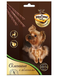 Мнямс Деликатес лакомые палочки для собак с олениной и яблоком 13,5 см - 3х11 г