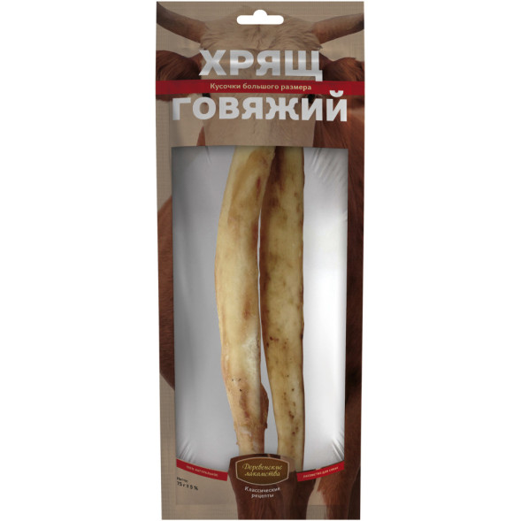 Деревенские лакомства Хрящ говяжий большой размер - 75 г