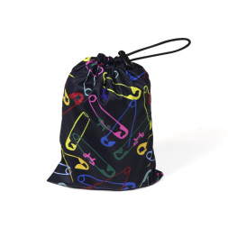 United Pets Easy 44 дождевик для собак, черный с разноцветными булавками