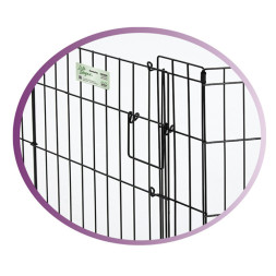 MidWest вольер Life Stages 8 панелей с дверью-MAXLock черный 61х61 см