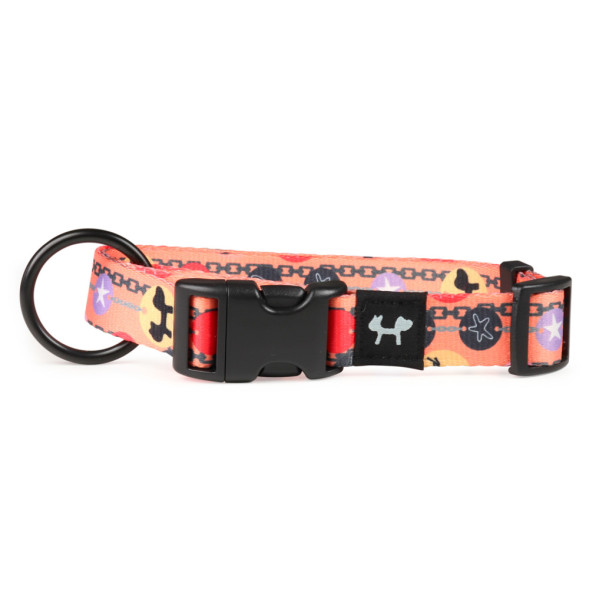 United Pets Complete me Forever ошейник для собак, L 43-73/2,5 см, оранжевый с рисунком