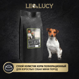 LEO&amp;amp;LUCY сухой холистик корм для взрослых собак мелких пород с ягненком и травами - 4,5 кг