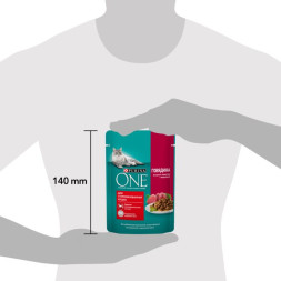 Влажный корм для стерилизованных кошек Purina ONE с говядиной и морковью 75 г x 26 шт