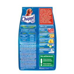 Chappi Сытный мясной обед сухой корм для собак с говядиной по-домашнему - 2,5 кг
