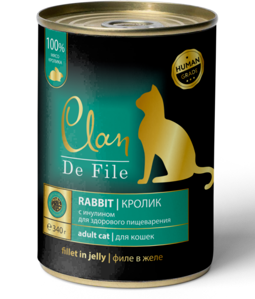 Консервы Clan De File для кошек с кроликом - 340 г 12 шт