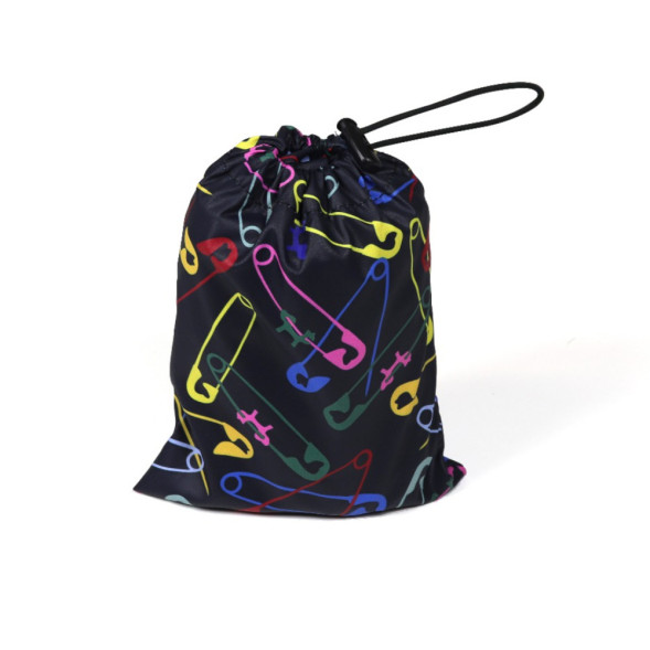 United Pets Easy 28 дождевик для собак, черный с разноцветными булавками