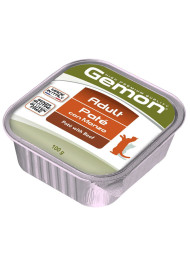 Gemon Cat влажный корм для взрослых кошек с говядиной в ламистере 100 г х 32 шт