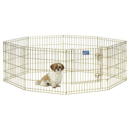MidWest вольер 8 панелей с дверью позолоченный цинк 61х61h см