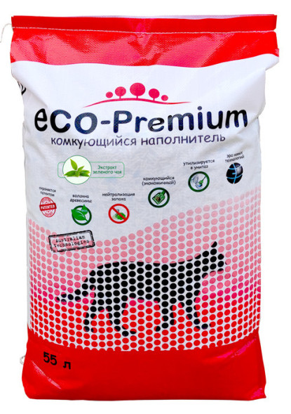 ECO Premium Зеленый чай наполнитель древесный 20,2 кг / 55 л