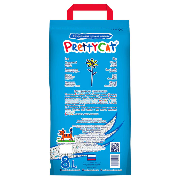 PrettyCat наполнитель глиняный впитывающий с део-кристаллами Aroma Fruit - 8 л