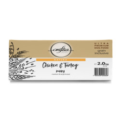 Craftia Natura сухой корм для щенков средних и крупных пород с курицей и индейкой - 2 кг