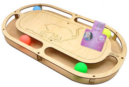 Glory Life игровой комплекс для кошек Стадион с шариками, 49х27х3,6 см