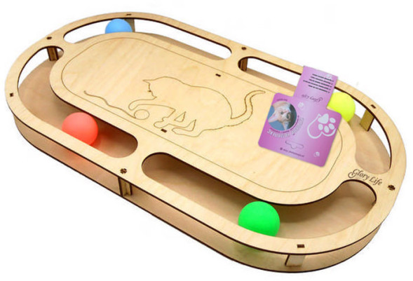 Glory Life игровой комплекс для кошек Стадион с шариками, 49х27х3,6 см