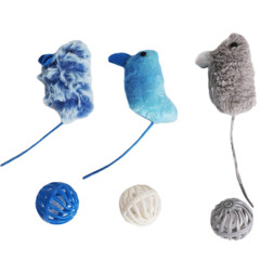 Petpark игрушка для кошек Мышки и мячики с кошачьей мятой, 6 шт