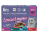 Brit Premium Особые меню влажный корм для взрослых стерилизованных кошек в паучах, Особое меню в желе - 85 г х 14 шт