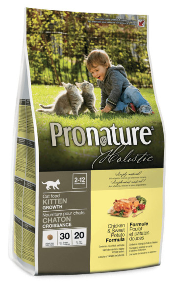 Pronature Holistic сухой корм для котят с курицей и сладким картофелем - 5,44 кг