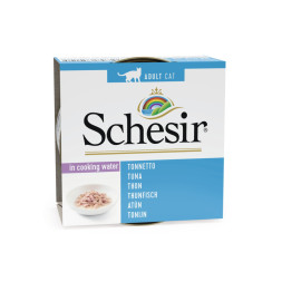 Schesir Cat Adult влажный корм для взрослых кошек с тунцом в собственном соку в консервах - 85 г х 14 шт
