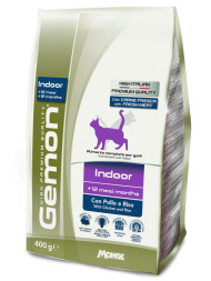 Gemon Cat Indoor сухой корм для домашних кошек с курицей и рисом 400 г