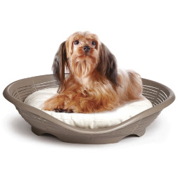 BAMA PET PASHA лежанка с подушкой, 48х46х11 см, коричневый