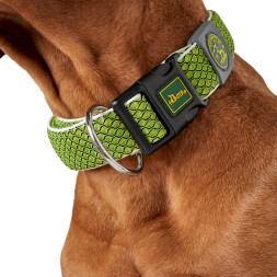Hunter ошейник для собак Hilo Vario Basic 45-70 см, сетчатый текстиль, лайм