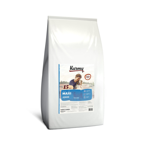 Karmy Maxi Junior сухой корм для щенков крупных пород с телятиной - 15 кг