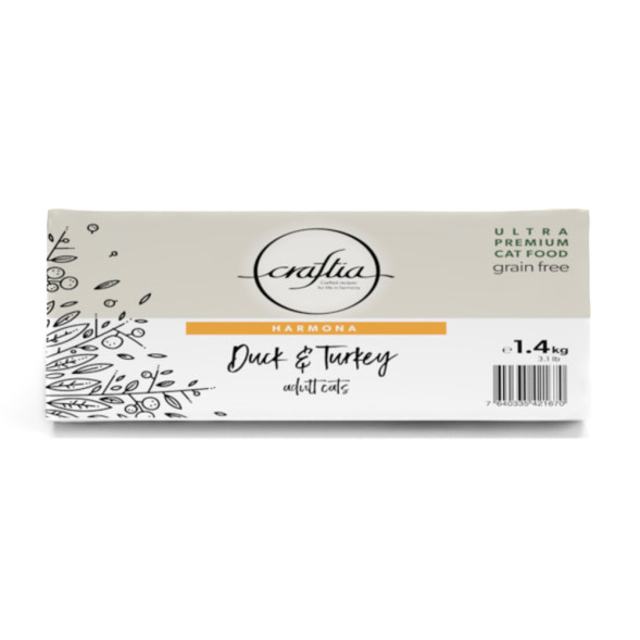Craftia Harmona сухой корм для стерилизованных кошек с уткой и индейкой - 1,4 кг
