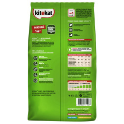 Kitekat Мясной Пир сухой корм для взрослых кошек с говядиной - 800 г