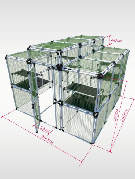 Вольер OctCat для кошек и маленьких собак Ривьера