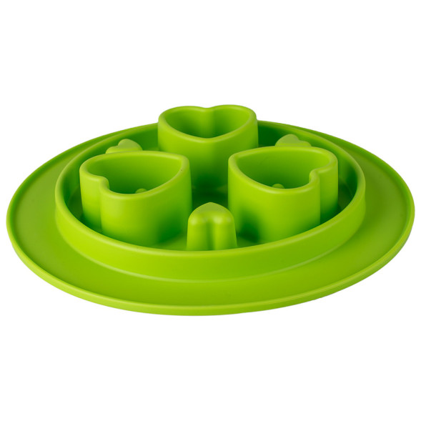 SuperDesign миска силиконовая для медленного поедания, 350 мл, салатовая