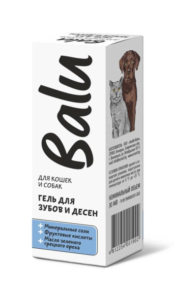 Балу Гель для зубов и десен для кошек и собак - 30 мл