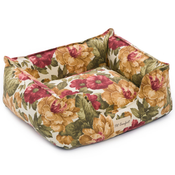 Pet Comfort Alpha Merta 07 лежанка для кошек и собак мелких пород, размер S (50х60 см), мультиколор-цветы