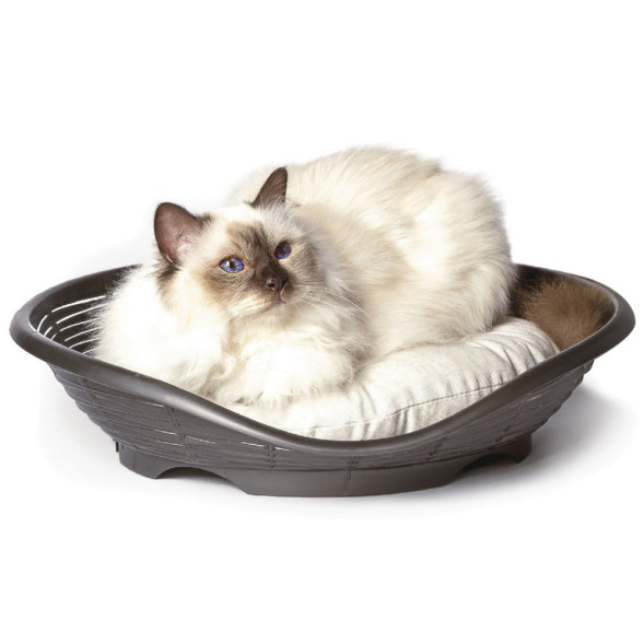 BAMA PET PASHA лежанка с подушкой, 48х46х11 см, антрацит