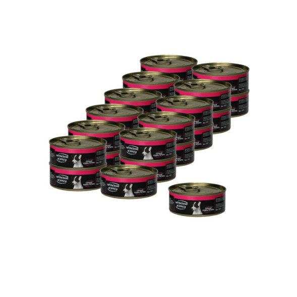 Натуральная формула влажный корм для собак с сердцем, рубцом и печенью, в консервах - 100 г х 24 шт