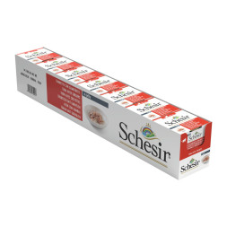 Schesir Cat Adult влажный корм для взрослых кошек с тунцом и креветками в консервах - 85 г х 14 шт