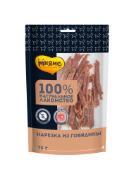 Мнямс лакомство для собак нарезка из говядины - 75 г