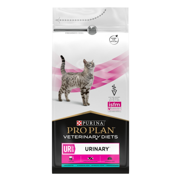 Purina Pro Plan Veterinary Diets UR St/Ox Urinary сухой корм для взрослых кошек с болезнями нижних отделов мочевыводящих путей с океанической рыбой - 1,5 кг