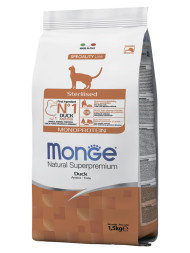 Monge Cat Monoprotein Sterilised сухой корм для стерилизованных кошек с уткой 1,5 кг