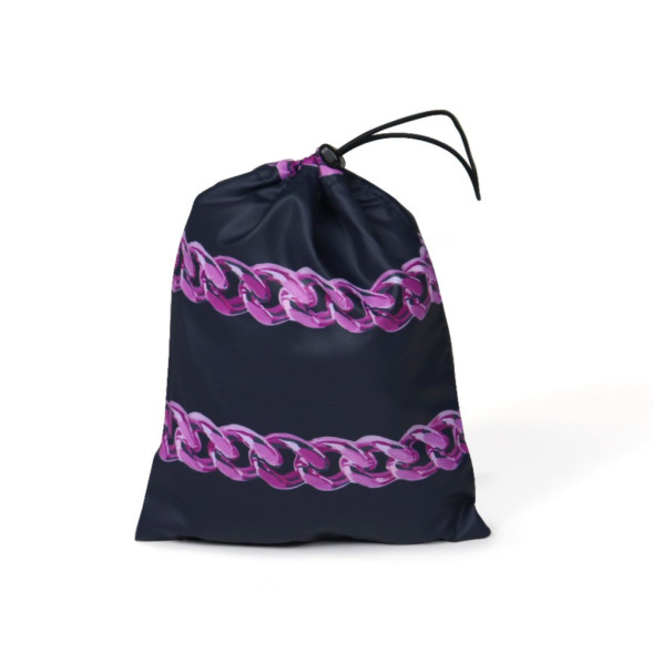 United Pets Easy 40 дождевик для собак, черный с розовым рисунком