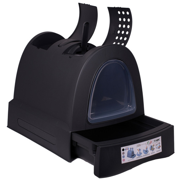 IMAC ZUMA био-туалет для кошек, 40х56х42,5 см, антрацит