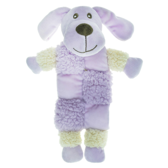 AROMADOG игрушка для собак Собачка с 3 пищалками, 20 см, сиреневая