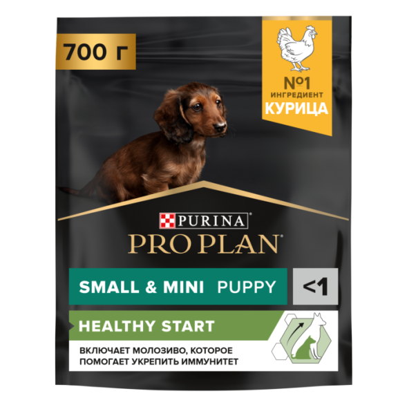 Сухой корм PRO PLAN® для щенков мелких и карликовых пород, с высоким содержанием курицы 700 г