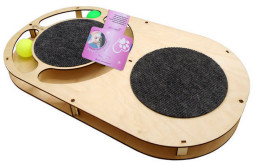 Glory Life игровой комплекс для кошек Овал с шариками, площадкой из ковра и когтеточкой из ковра