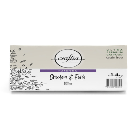 Craftia Harmona сухой корм для котят с курицей и рыбой - 1,4 кг